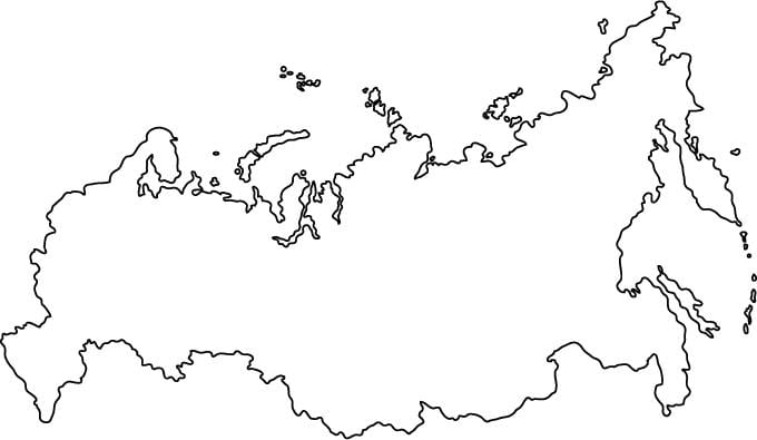Rusia mapa de esquema