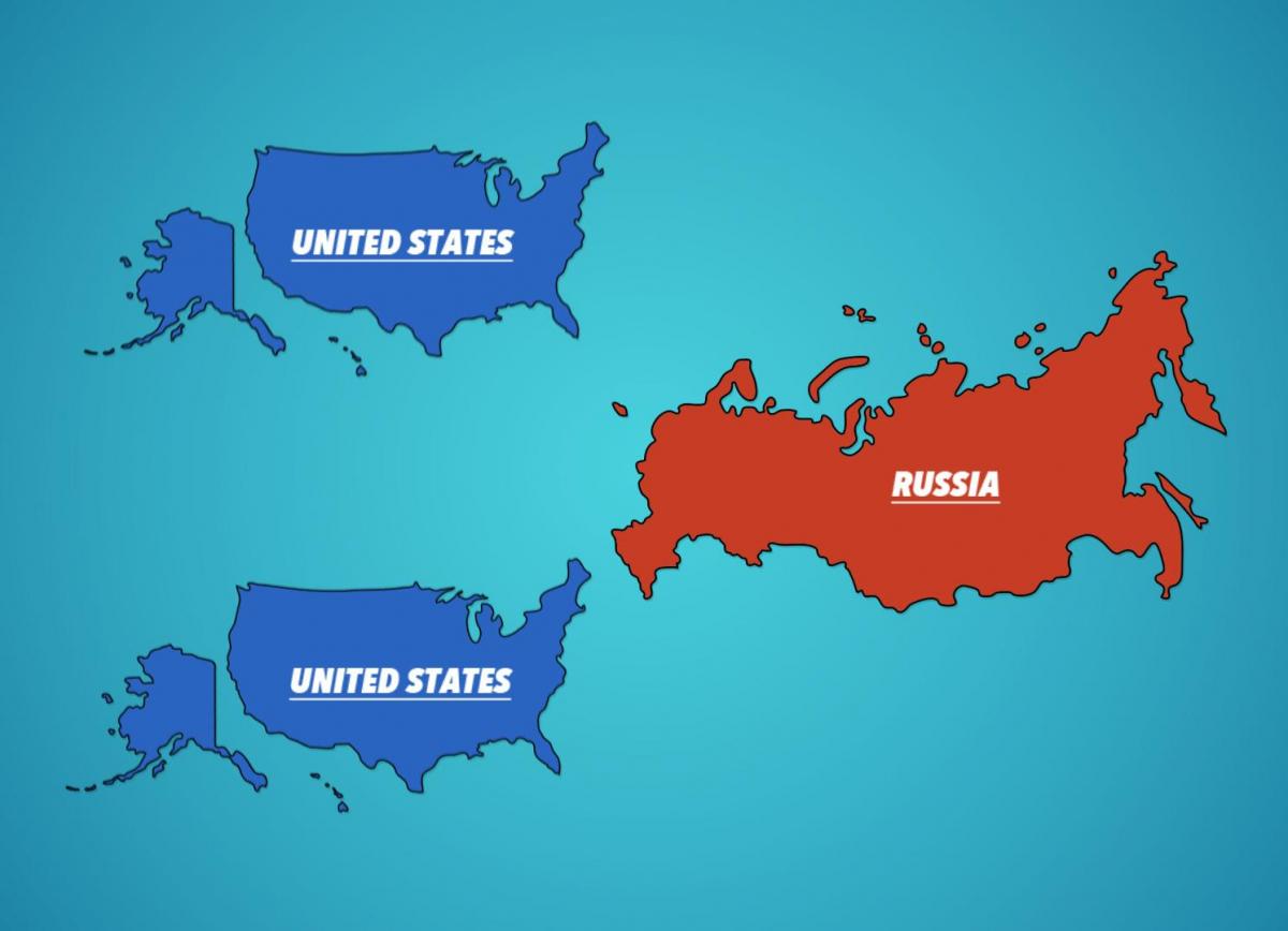 Rusia américa mapa