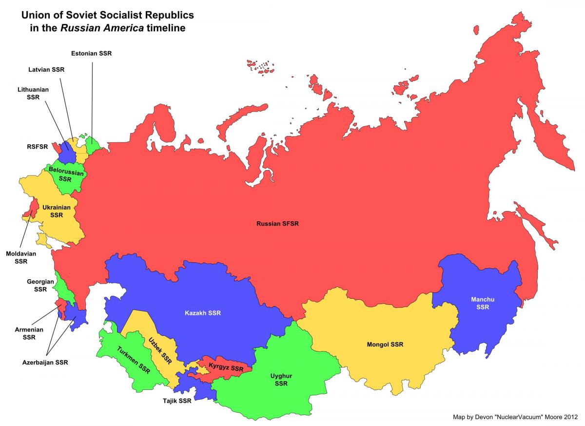 Mapa De La Unión Soviética 