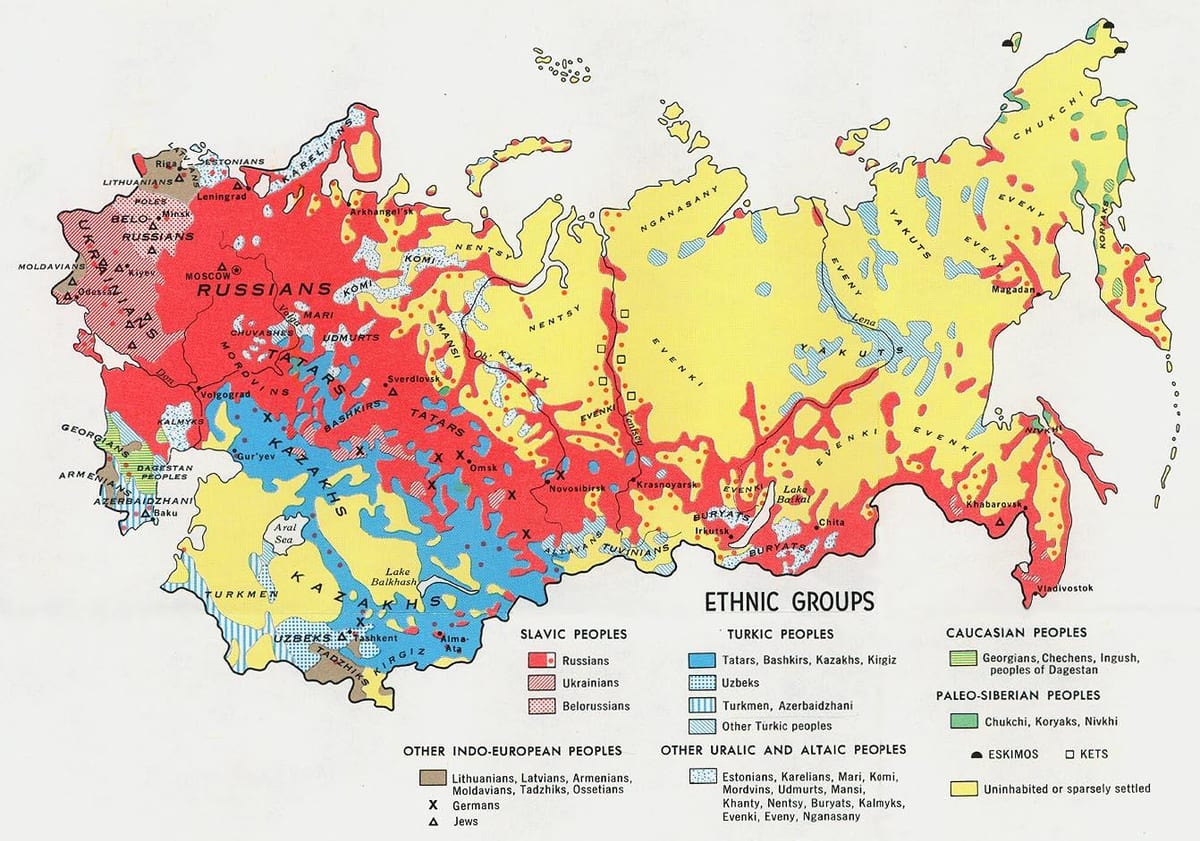 mapa de Rusia en 1917