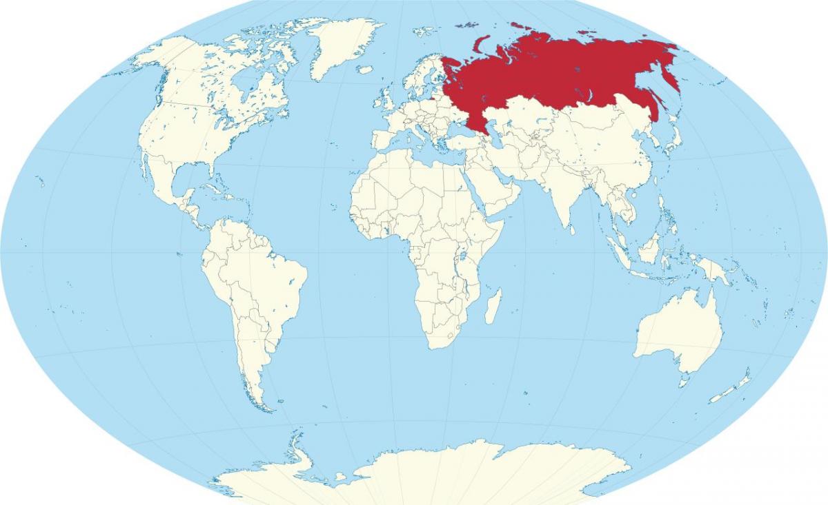 Mapa mundial de Rusia - Rusia en el mapa del mundo (Europa del este