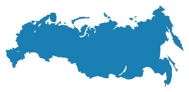 mapa de Rusia vector