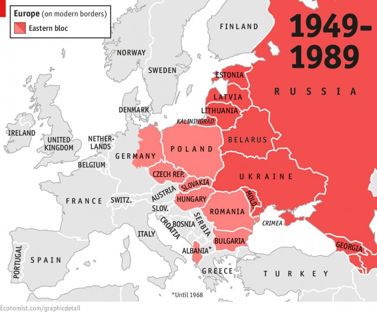 mapa europa urss URSS mapa antes y después   Mapa de la URSS antes y después (de la 