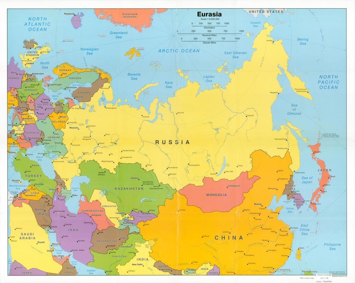 mapa de la URSS vs Rusia