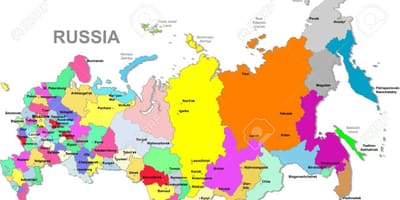 Mapa de federación de rusia