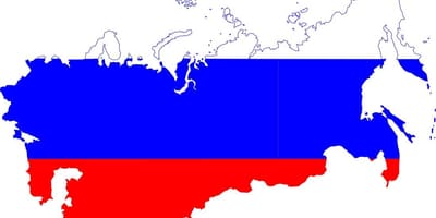 Rusia mapa de la bandera
