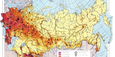 Rusia mapa de densidad de población