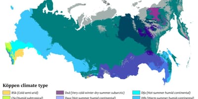 Mapa de Rusia lluvia