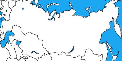 Rusia mapa en blanco