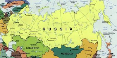 Mapa de Rusia y de los países vecinos