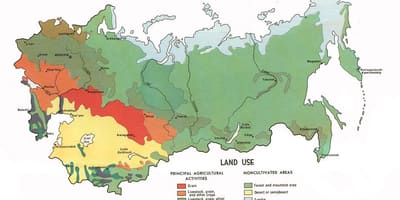 Ruso de recursos naturales mapa