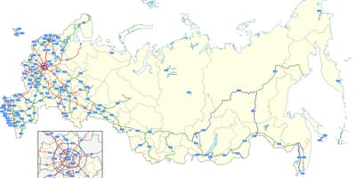 Mapa de rusia carretera